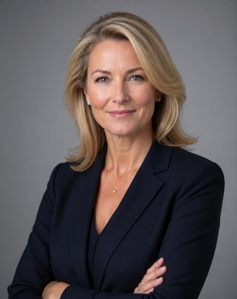 Portrait of Sarah Mitchell, Senior Partner at Markson & Co.